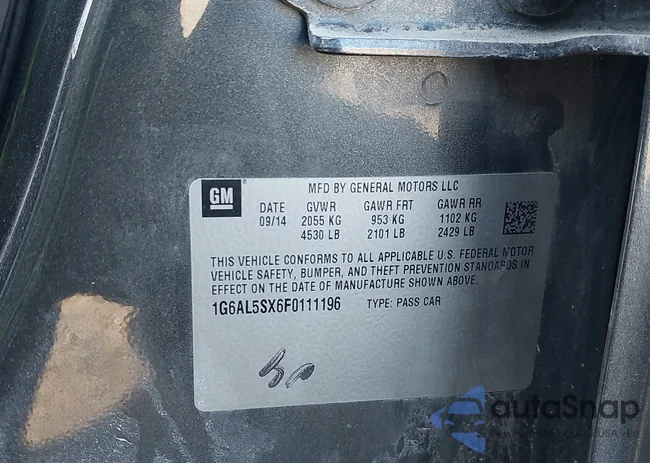 1G6AL5SX6F0111196: 44180323