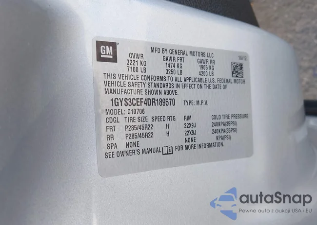 1GYS3CEF4DR189570: 44180325