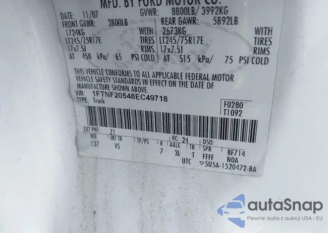 1FTNF20548EC49718: 44180331