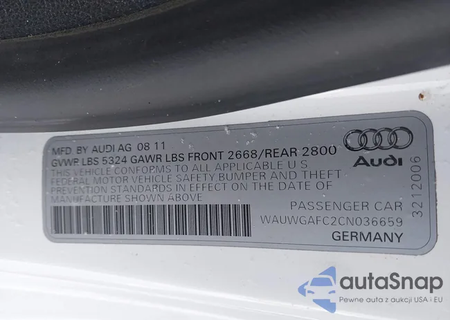 WAUWGAFC2CN036659: 44181477