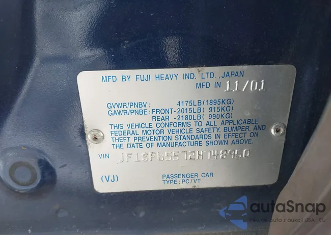 JF1SF65572H748950: 44181514