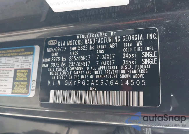 5XYPGDA56JG414505: 44181546