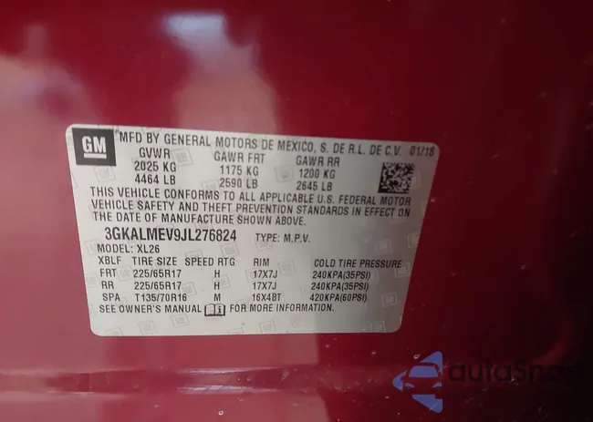 3GKALMEV9JL276824: 44181624