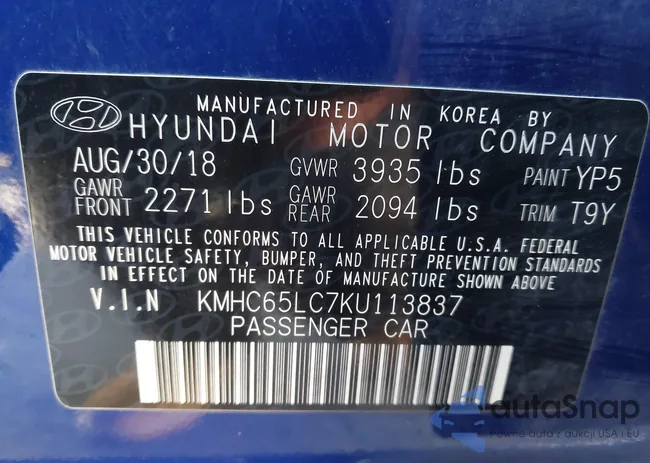 KMHC65LC7KU113837: 44181646