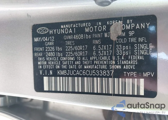 KM8JUCAC6CU533837: 44181674