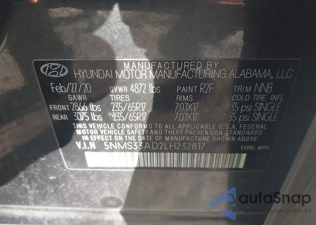 5NMS33AD2LH232817: 44181689