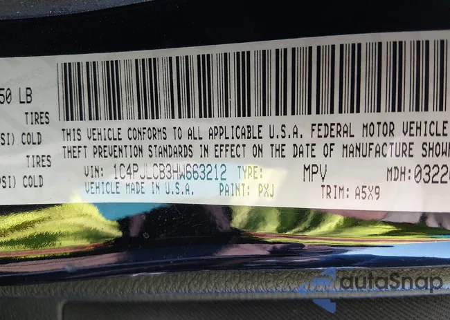 1C4PJLCB3HW663212: 44181716