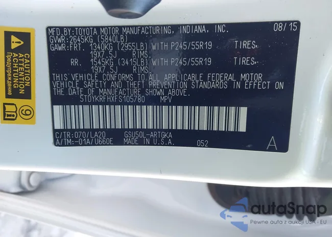 5TDYKRFHXFS105780: 44181725