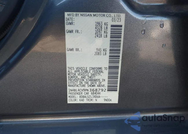 1N4BL4CV9PN368792: 44181757