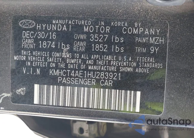 KMHCT4AE1HU283921: 44181769