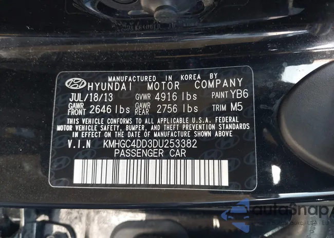 KMHGC4DD3DU253382: 44181785