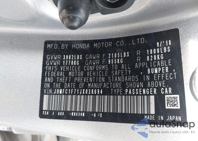 JHMFC1F71JX038694: 44181835