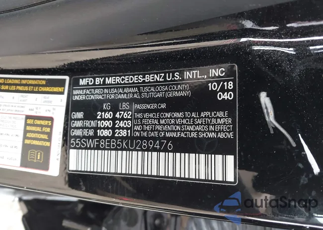 55SWF8EB5KU289476: 44181871