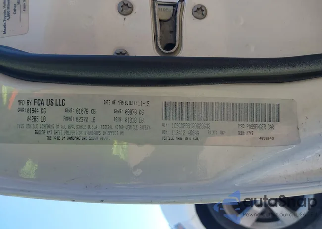 1C3CDFBB1GD629633: 44181890