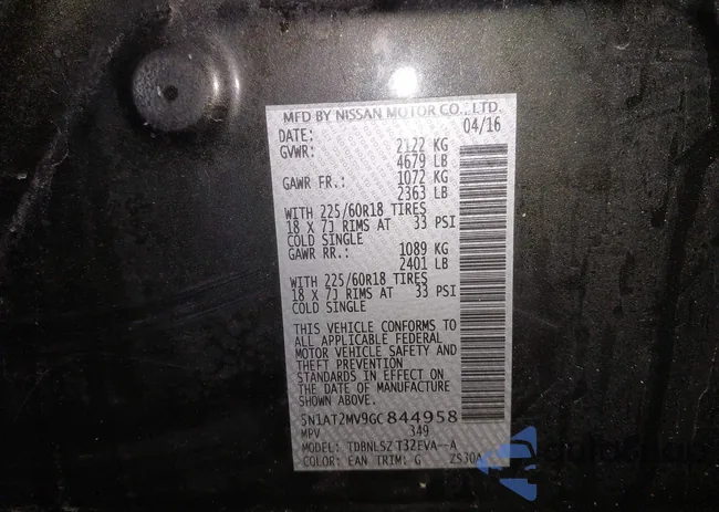 5N1AT2MV9GC844958: 44182003