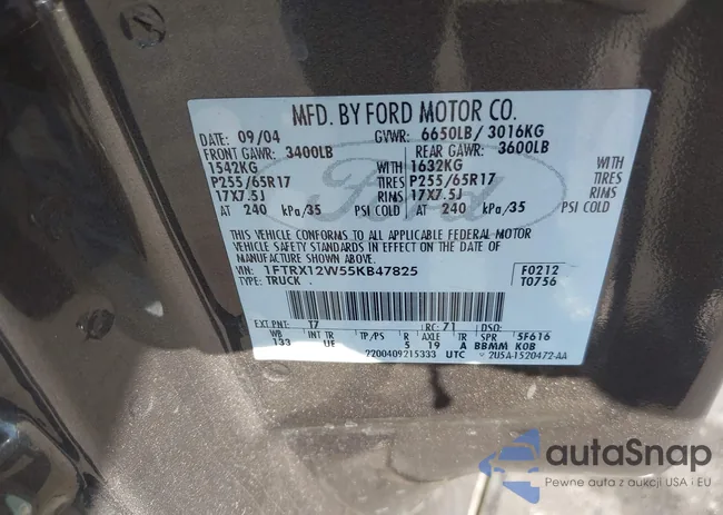 1FTRX12W55KB47825: 44181066