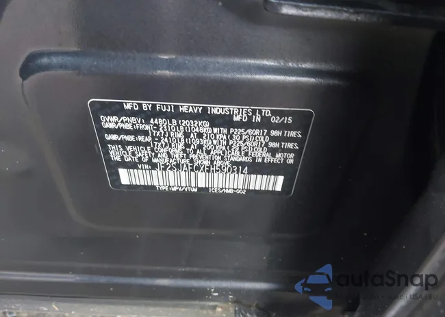 JF2SJAFCXFH590314: 44181146