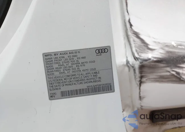 WA1LGAFE6FD026020: 44181160