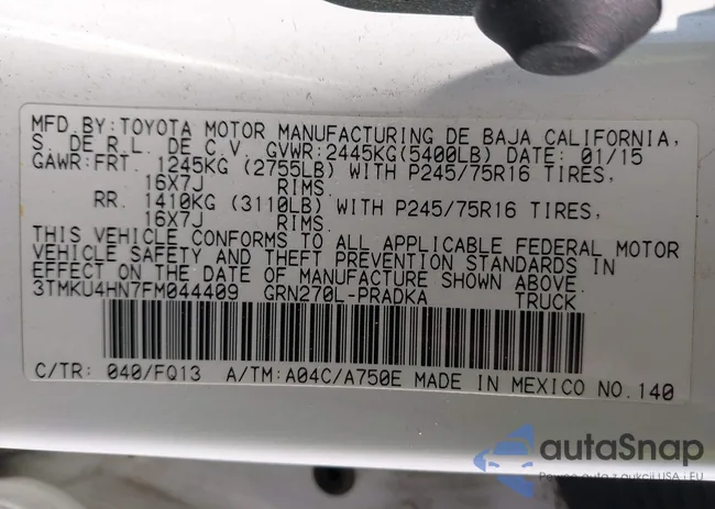 3TMKU4HN7FM044409: 44181165