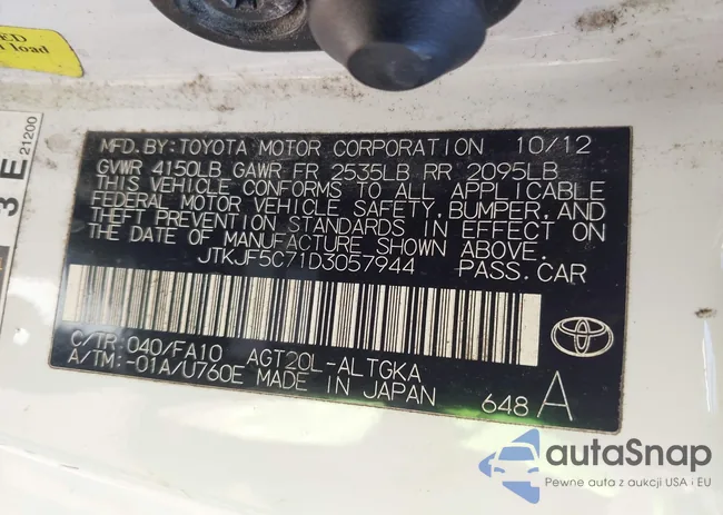 JTKJF5C71D3057944: 44181333