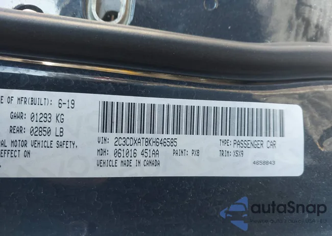 2C3CDXAT8KH646585: 44182444