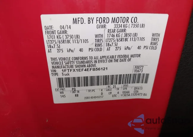 1FTFX1EF4EFB56121: 44182468