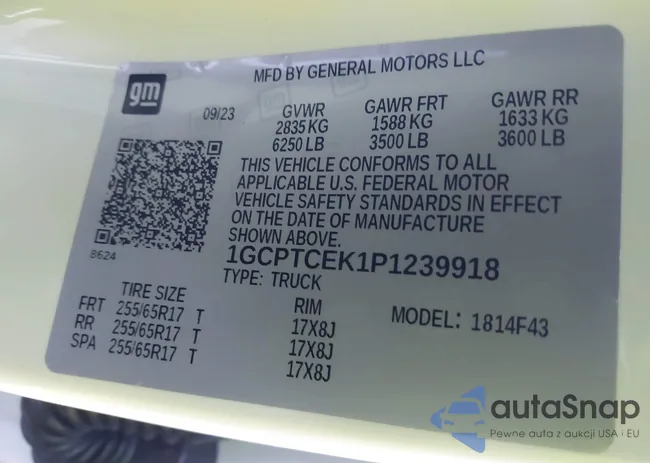 1GCPTCEK1P1239918: 44182590