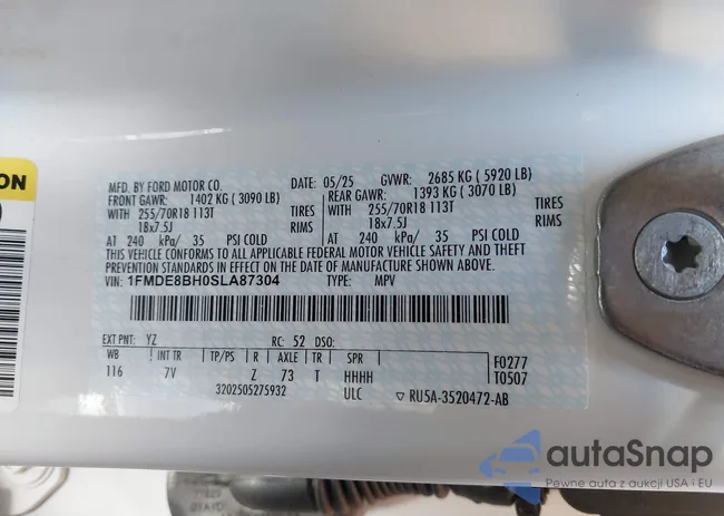 1FMDE8BH0SLA87304: 44182667