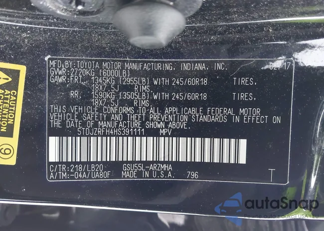 5TDJZRFH4HS391111: 44182709