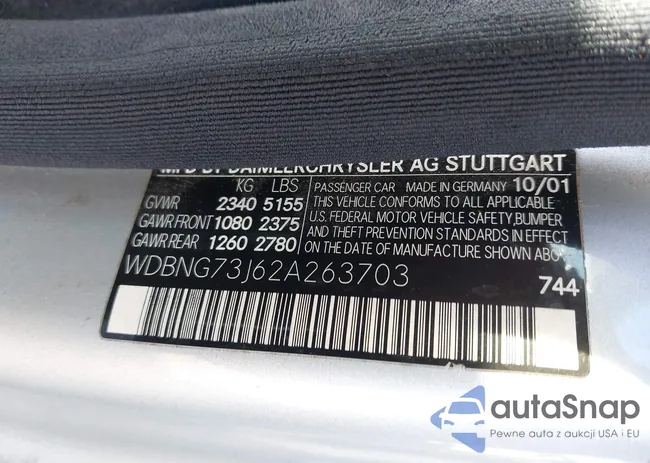 WDBNG73J62A263703: 44182945