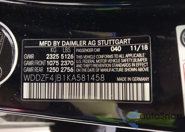 WDDZF4JB1KA581458: 44182951