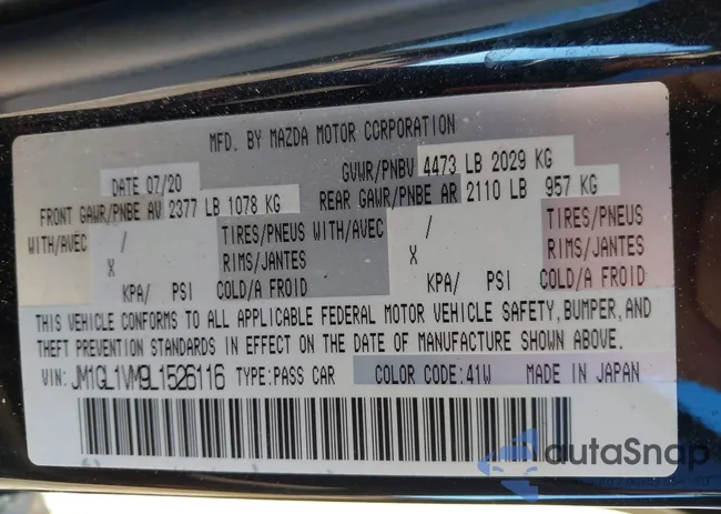 JM1GL1VM9L1526116: 44182953