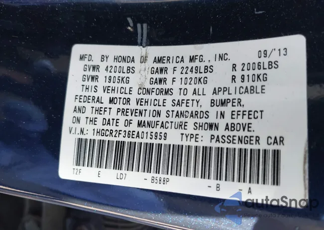 1HGCR2F36EA015959: 44182963