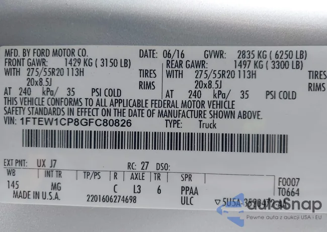 1FTEW1CP8GFC80826: 44182991