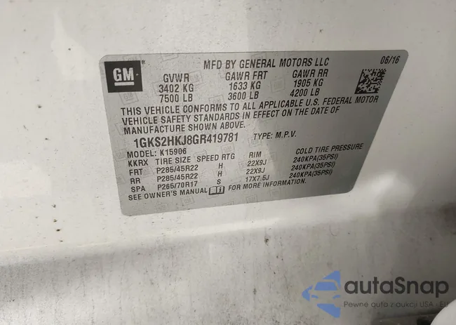 1GKS2HKJ8GR419781: 44182027