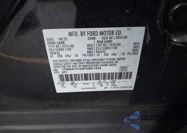 1FMSK7FHXPGB51434: 44182071