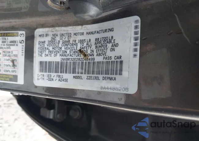 1NXBR32E28Z046499: 44182096