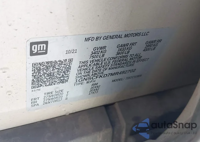 1GNSCFKD7MR492702: 44182136