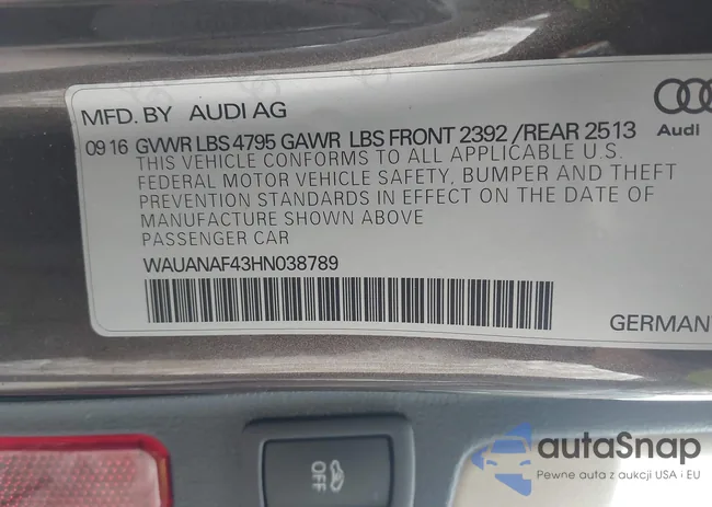 WAUANAF43HN038789: 44182408