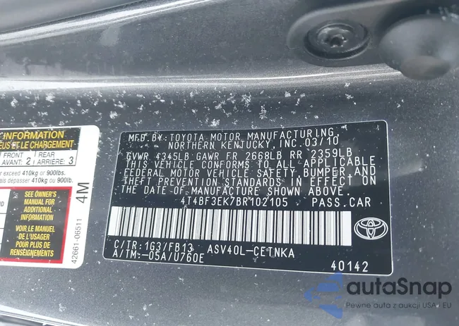 4T4BF3EK7BR102105: 44183467