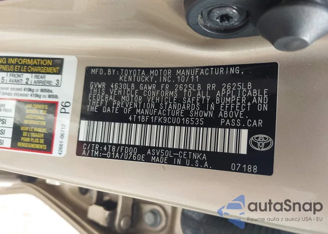 4T1BF1FK9CU016535: 44183506