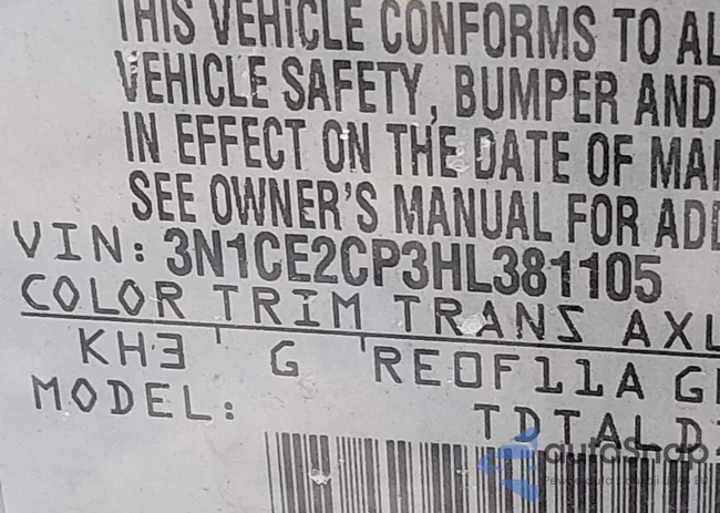 3N1CE2CP3HL381105: 44183541