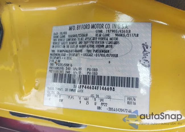 1FAFP446X4F146698: 44183806