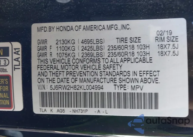 5J6RW2H82KL004994: 44183821