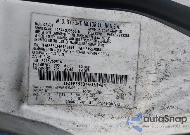 1FAFP55SX4G163464: 44183851