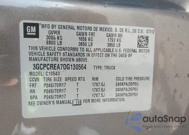 3GCPCREA7DG130564: 44183977