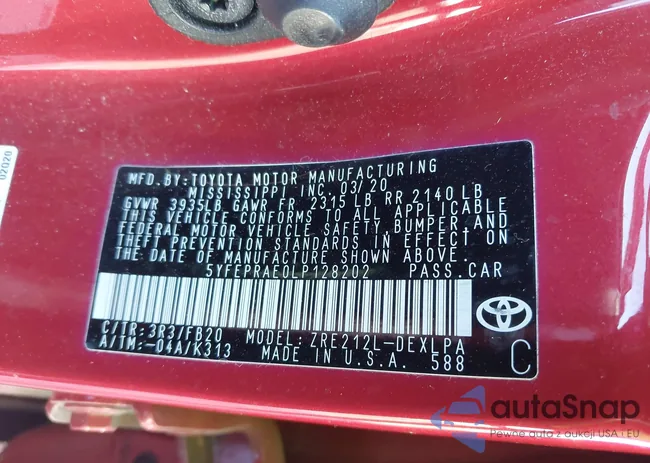 5YFEPRAE0LP128202: 44183045