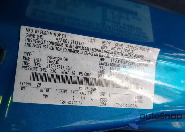 1FADP3F22FL370340: 44183050