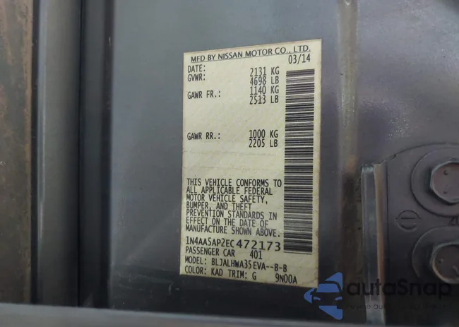 1N4AA5AP2EC472173: 44183085