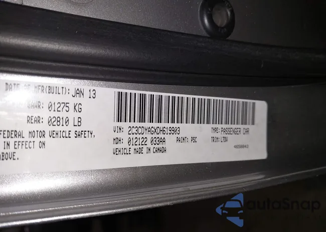 2C3CDYAGXDH619903: 44183162